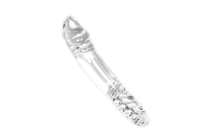 Glazen Dildo aan Twee Kanten te gebruiken - Transparant-Erotiekvoordeel.nl