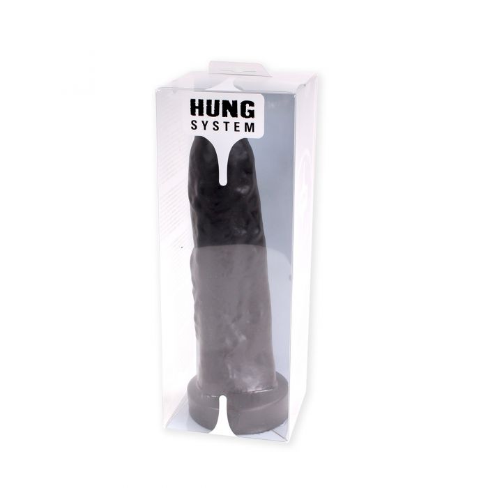 HUNG System - Uncut - Onbesneden Dildo - Met Vac-U-Lock - Zwart-Erotiekvoordeel.nl