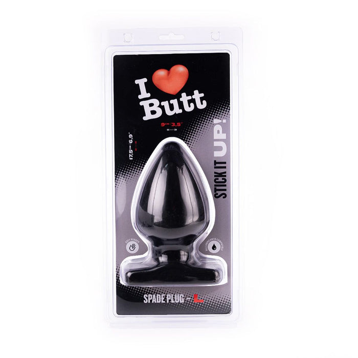 I ♥ Butt - Bolvormige Buttplug - L - Zwart-Erotiekvoordeel.nl