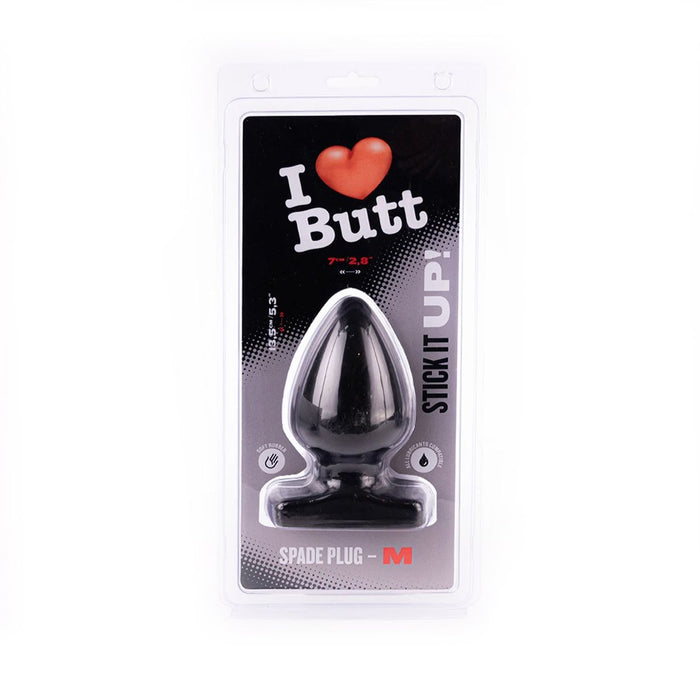 I ♥ Butt - Bolvormige Buttplug - M - Zwart-Erotiekvoordeel.nl