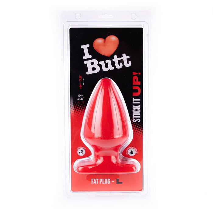 I ♥ Butt - Dikke Buttplug - L - Rood-Erotiekvoordeel.nl