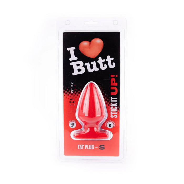 I ♥ Butt - Dikke Buttplug - S - Rood-Erotiekvoordeel.nl