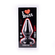 I ♥ Butt - Klassieke Buttplug - L - Zwart-Erotiekvoordeel.nl