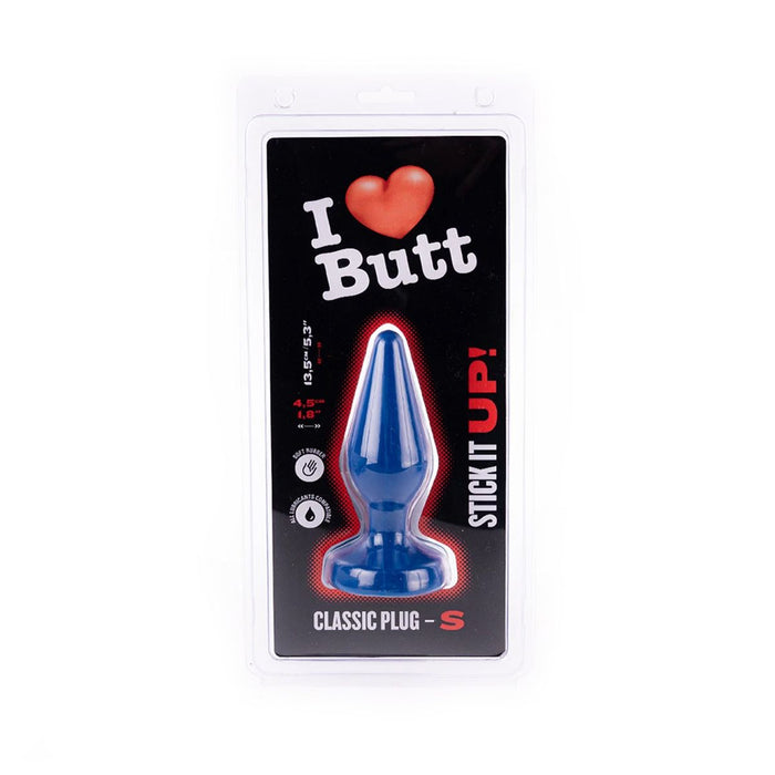 I ♥ Butt - Klassieke Buttplug - S - Blauw-Erotiekvoordeel.nl