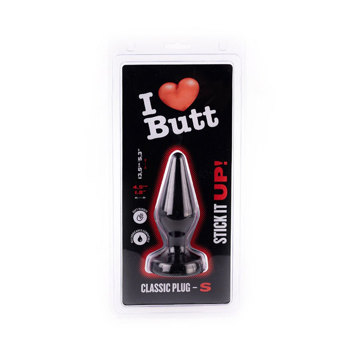 I ♥ Butt - Klassieke Buttplug - S - Zwart-Erotiekvoordeel.nl
