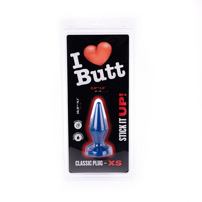 I ♥ Butt - Klassieke Buttplug - XS - Blauw-Erotiekvoordeel.nl