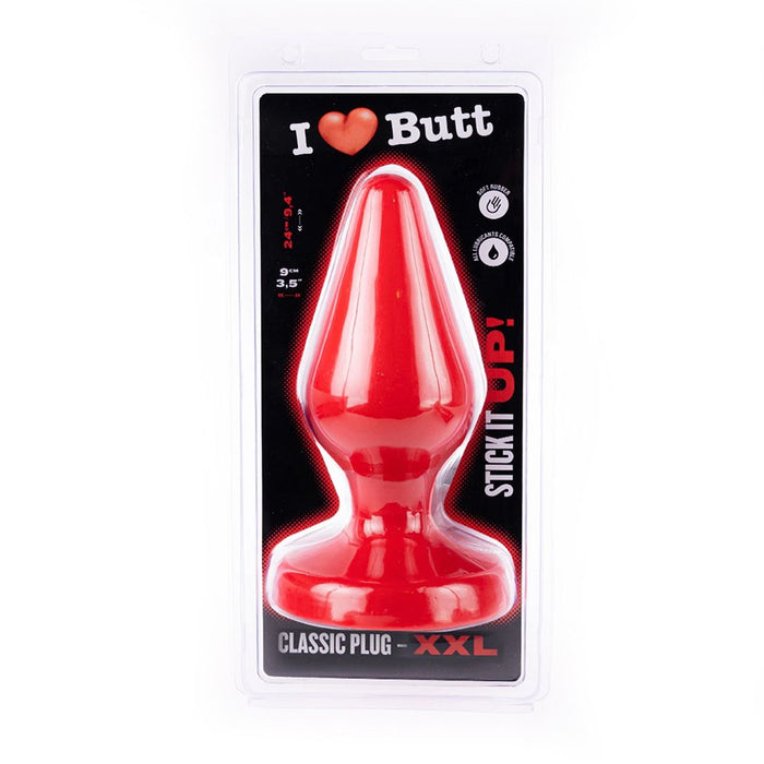 I ♥ Butt - Klassieke Buttplug - XXL - Rood-Erotiekvoordeel.nl