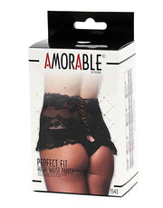 Amorable - Kanten Slip Met Hoge Taille En Rijglint-Erotiekvoordeel.nl