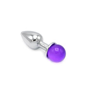 Kiotos - Aluminium Butt Plug With Sparkling Round Gemstone - Purple-Erotiekvoordeel.nl