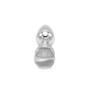 Kiotos - Aluminium Butt Plug with Sparkling Round Decorative Stone - Transparent-Erotiekvoordeel.nl