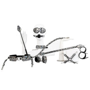 Kiotos - BDSM Set Met Slangenprint - Neon Zilver-Erotiekvoordeel.nl