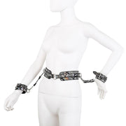 Kiotos - BDSM Set Met Slangenprint - Neon Zilver-Erotiekvoordeel.nl