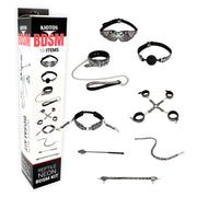 Kiotos - BDSM Set Met Slangenprint - Neon Zilver-Erotiekvoordeel.nl