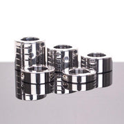 Kiotos - Ballstretcher aus Edelstahl mit Rillen, klappbar, 14 mm hoch, Ø 35 mm - Erotiekvoordeel.nl