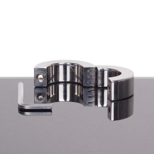 Kiotos - Ballstretcher RVS Met Groeven Scharnierend 20 mm Hoog Ø 35 mm-Erotiekvoordeel.nl