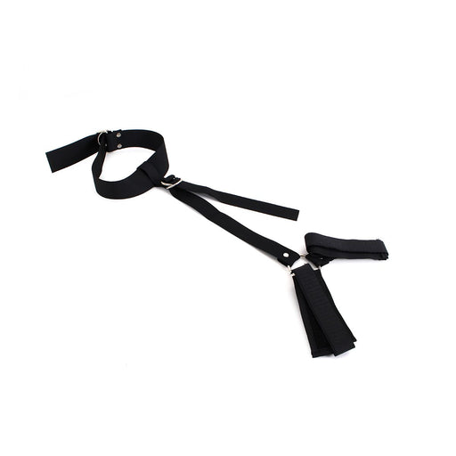 Kiotos - Set bondage economico con collare e manette - Nero-Erotiekvoordeel.nl