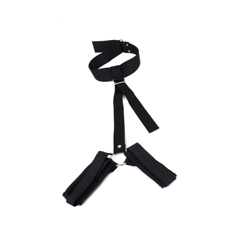 Kiotos - Set bondage economico con collare e manette - Nero-Erotiekvoordeel.nl