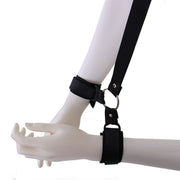 Kiotos - Set bondage economico con collare e manette - Nero-Erotiekvoordeel.nl