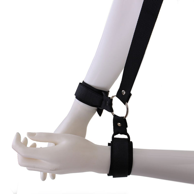 Kiotos - Set bondage economico con collare e manette - Nero-Erotiekvoordeel.nl