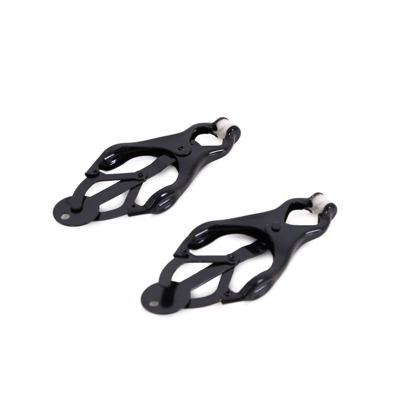 Kiotos - Budget Clover Nipple Clips - Zwart-Erotiekvoordeel.nl