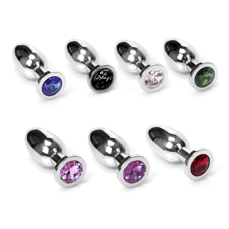Kiotos - Plug anal en acier inoxydable avec cristal violet - Small-Erotiekvoordeel.nl