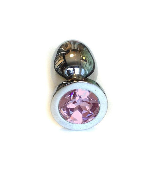 Kiotos - Plug anale in acciaio inossidabile con cristallo rosa - Medium - Erotiekvoordeel. it
