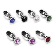 Kiotos - Stainless Steel Buttplug with Pink Crystal - Small-Erotiekvoordeel.nl