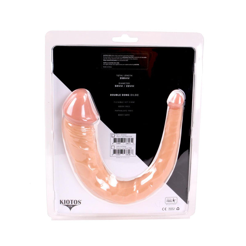 Kiotos Cox - Dubbele Dildo - 35 x 2.2/5 cm - Lichte Huidskleur-Erotiekvoordeel.nl