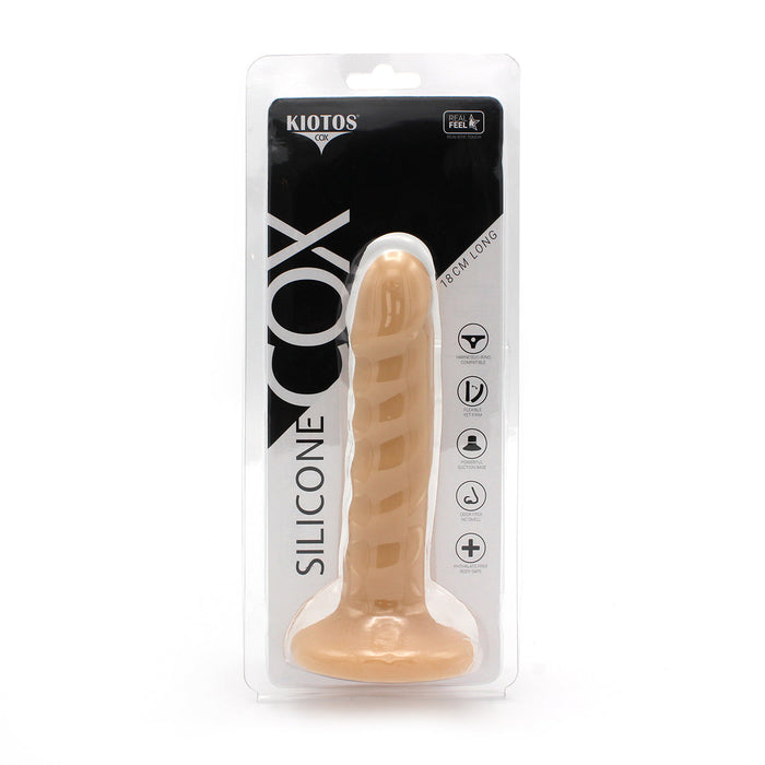 Kiotos Cox - Siliconen Dildo 18 x 3 cm - Lichte Huidskleur-Erotiekvoordeel.nl