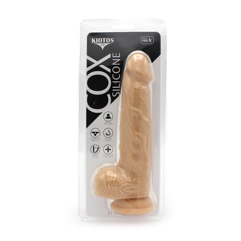 Kiotos Cox - Siliconen Dildo 21.5 x 3.7 cm - Lichte Huidskleur-Erotiekvoordeel.nl