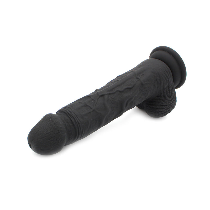 Kiotos Cox - Siliconen Dildo 21.5 x 3.7 cm - Zwart-Erotiekvoordeel.nl