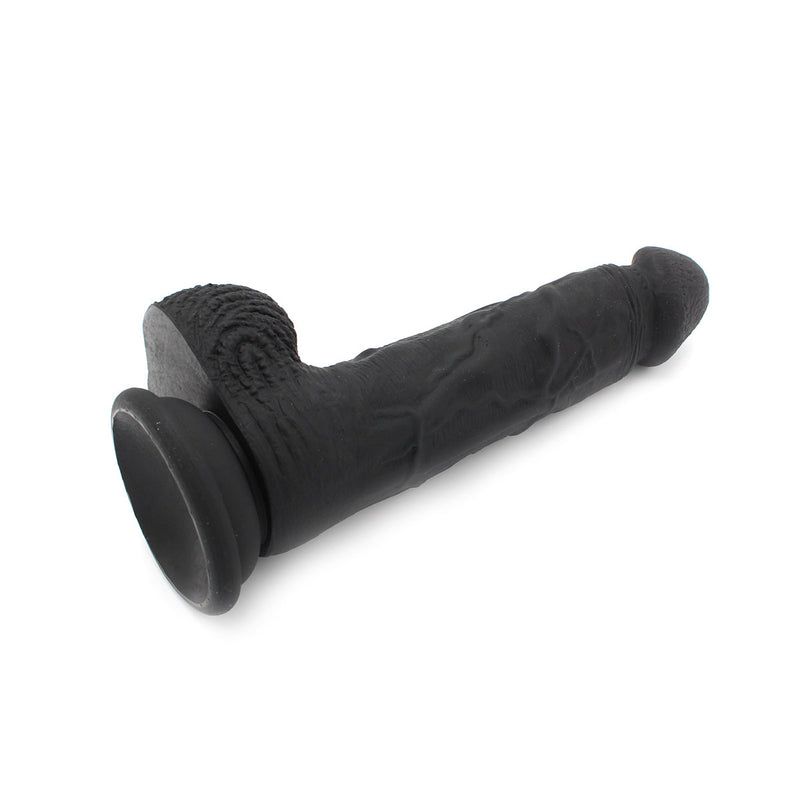Kiotos Cox - Siliconen Dildo 21.5 x 3.7 cm - Zwart-Erotiekvoordeel.nl