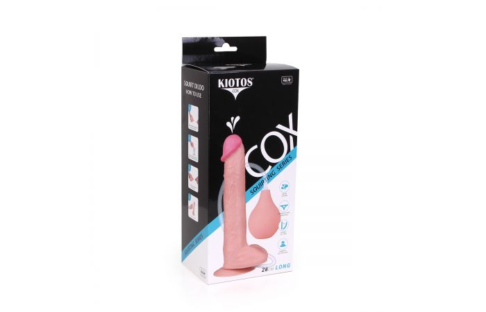 Kiotos Cox - Squirting Dildo 28 x 4.8 cm - Lichte Huidskleur-Erotiekvoordeel.nl