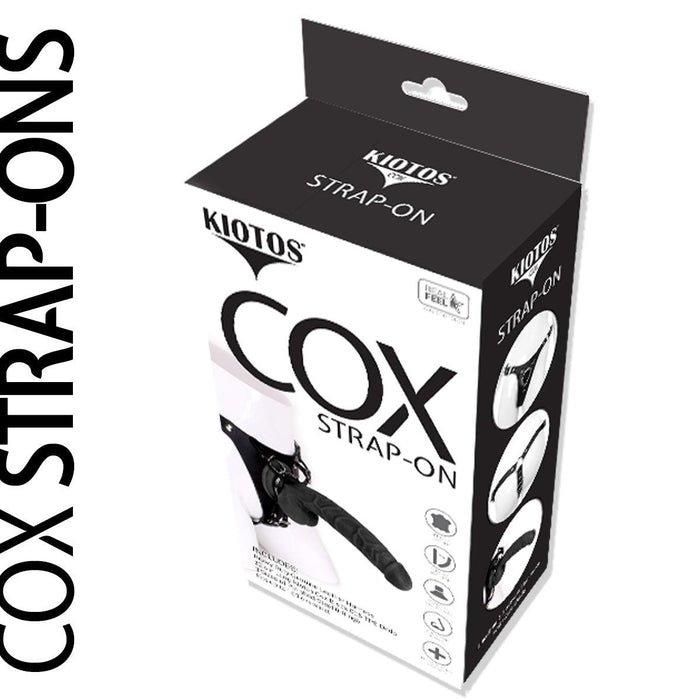 Kiotos Cox - Strap-On Harnas Met Dildo 22 x 4 cm - Zwart-Erotiekvoordeel.nl