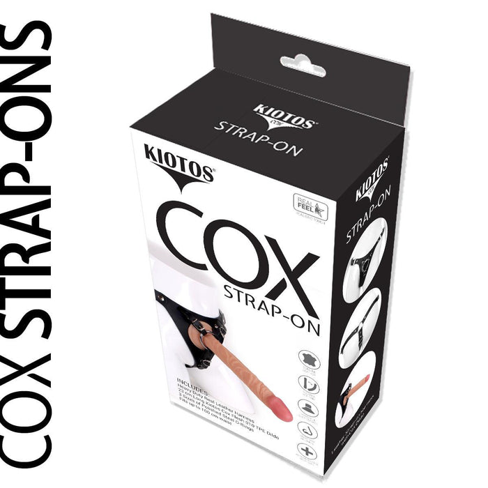 Kiotos Cox - Strap-On Harnas Met Dildo 23 x 4.3 cm - Lichte Huidskleur-Erotiekvoordeel.nl