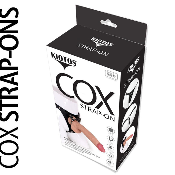 Kiotos Cox - Strap-On Harnas Met Dildo 24 x 4 cm - Lichte Huidskleur-Erotiekvoordeel.nl