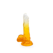 Kiotos Cox Color - Gekleurde Dildo 03 - 17,5 x 3,2 cm - Transparant/Geel-Erotiekvoordeel.nl