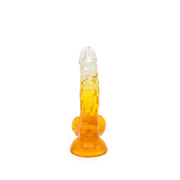 Kiotos Cox Color - Gekleurde Dildo 03 - 17,5 x 3,2 cm - Transparant/Geel-Erotiekvoordeel.nl