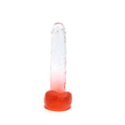 Kiotos Cox Color - Gekleurde Dildo 06 - 22,5 x 4,2 cm - Transparant/Rood-Erotiekvoordeel.nl