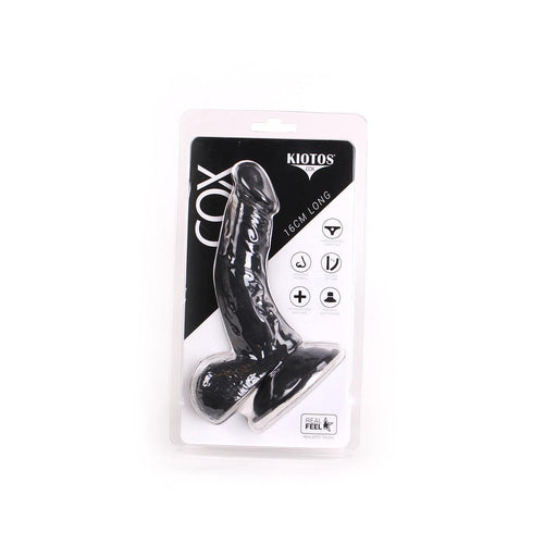 Kiotos Cox - Dildo 16 x 4 cm - Zwart-Erotiekvoordeel.nl