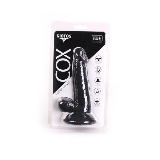 Kiotos Cox - Dildo 18 x 4 cm - Zwart-Erotiekvoordeel.nl