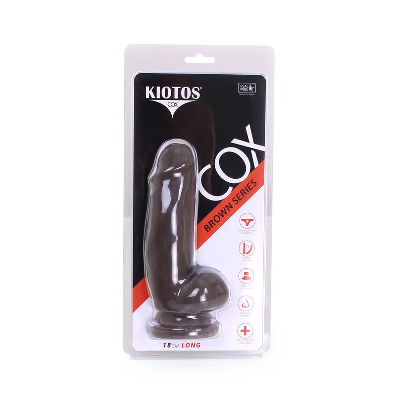 Kiotos Cox - Dildo 18 x 4.8 cm - Bruin-Erotiekvoordeel.nl