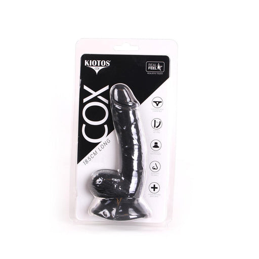 Kiotos Cox - Dildo 18,5 x 3,5 cm - Zwart-Erotiekvoordeel.nl