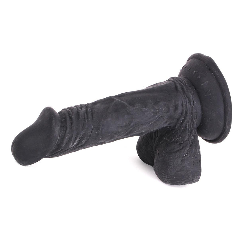 Kiotos Cox - Dildo 18,5 x 4 cm - Zwart-Erotiekvoordeel.nl
