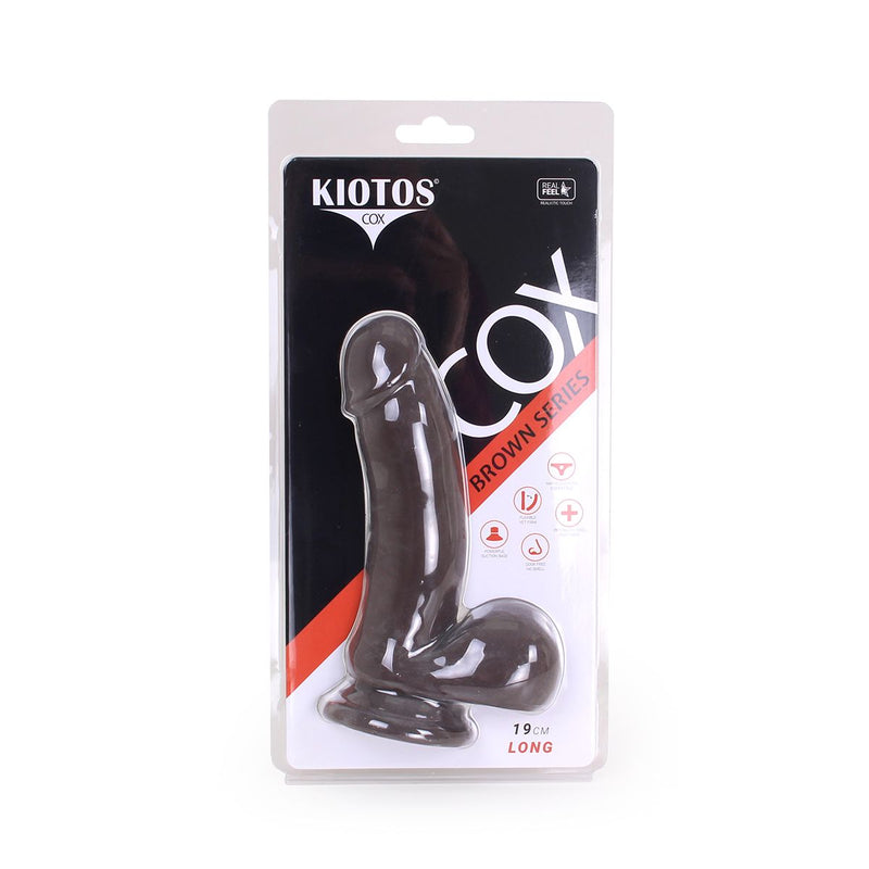 Kiotos Cox - Dildo 19 x 4 cm - Bruin-Erotiekvoordeel.nl