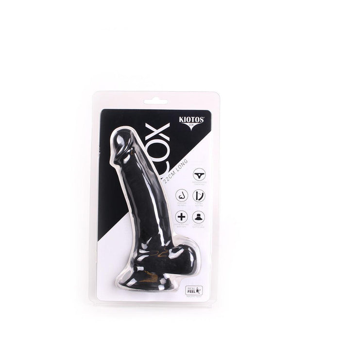 Kiotos Cox - Dildo 22 x 4,5 cm - Zwart-Erotiekvoordeel.nl