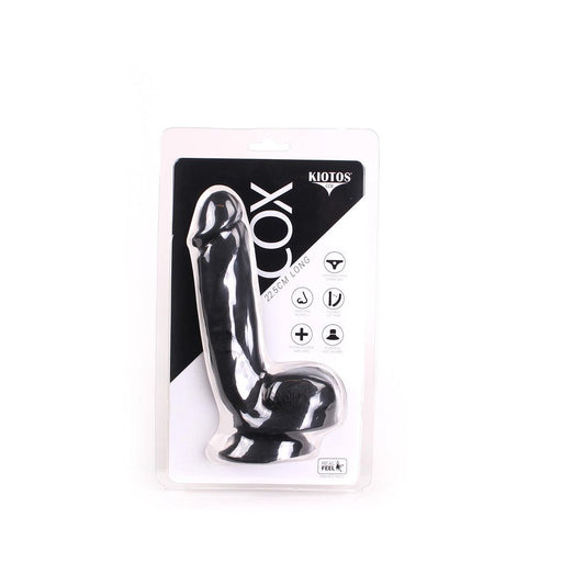 Kiotos Cox - Dildo 22,5 x 5 cm - Zwart-Erotiekvoordeel.nl
