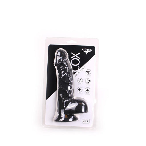 Kiotos Cox - Dildo 23 x 4 cm - Zwart-Erotiekvoordeel.nl