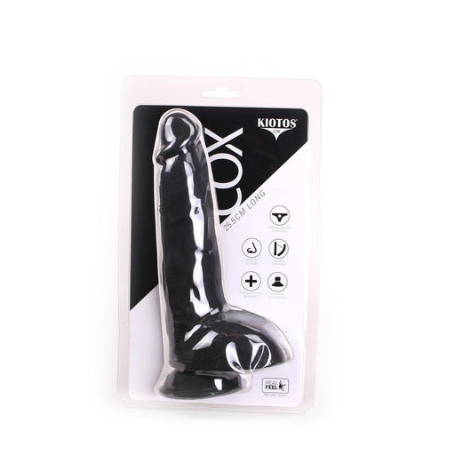 Kiotos Cox - Dildo 25,5 x 5,3 cm - Zwart-Erotiekvoordeel.nl