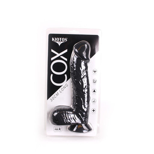 Kiotos Cox - Dildo 30 x 5,5 cm - Zwart-Erotiekvoordeel.nl